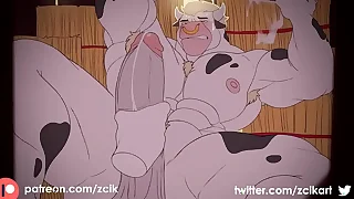 Tirando o leite da pirocona do touro